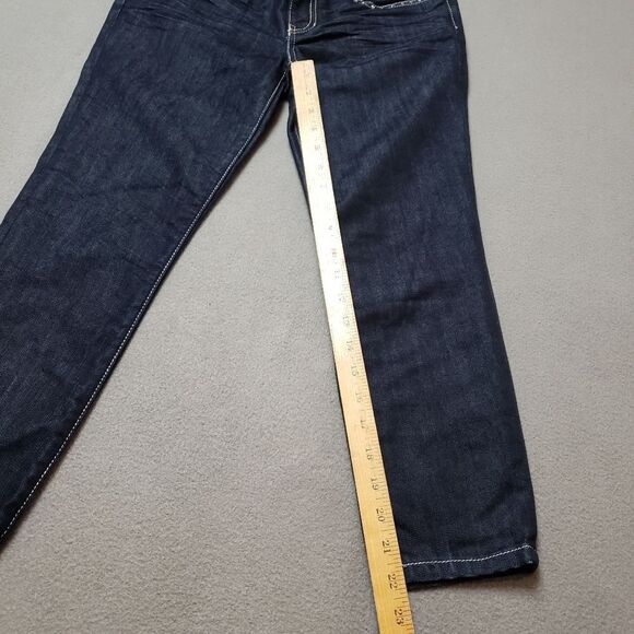 Guess By Marciano Skinny Jean Dark Wash Denim Cropped - Picture 14 of 16